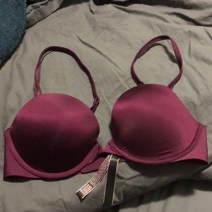 Victoria Secret Maroon Underwire Bra 34C